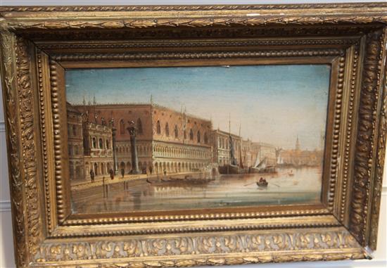 August Siegen (1850-1910) Views of Venice 7.25 x 12.5in.